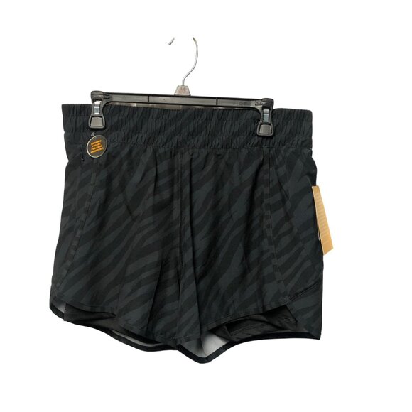 Avia Running Shorts Womens Size Medium Moisture Wicking Black Zebra Print NEW - Picture 1 of 9